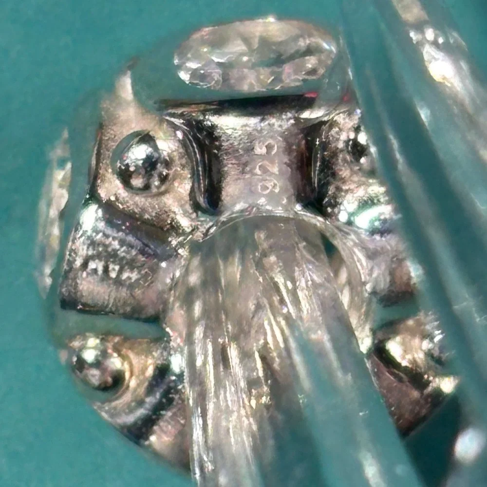 Chamilia Sterling Silver 925 Oval Cubic Zirconia Studded Barrel Slide Charm Bead
